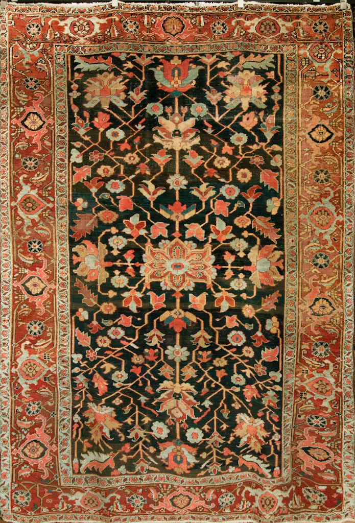 Rare Antique Serapi Heriz Rug rugs and more oriental carpet 35710-