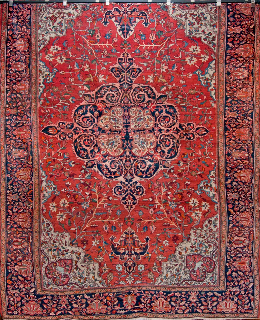 Antique Fine Farahan Persian Rug