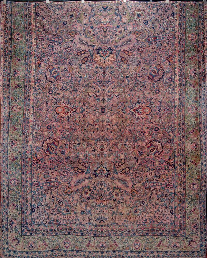 Antique Lavar Kerman Persian Rug