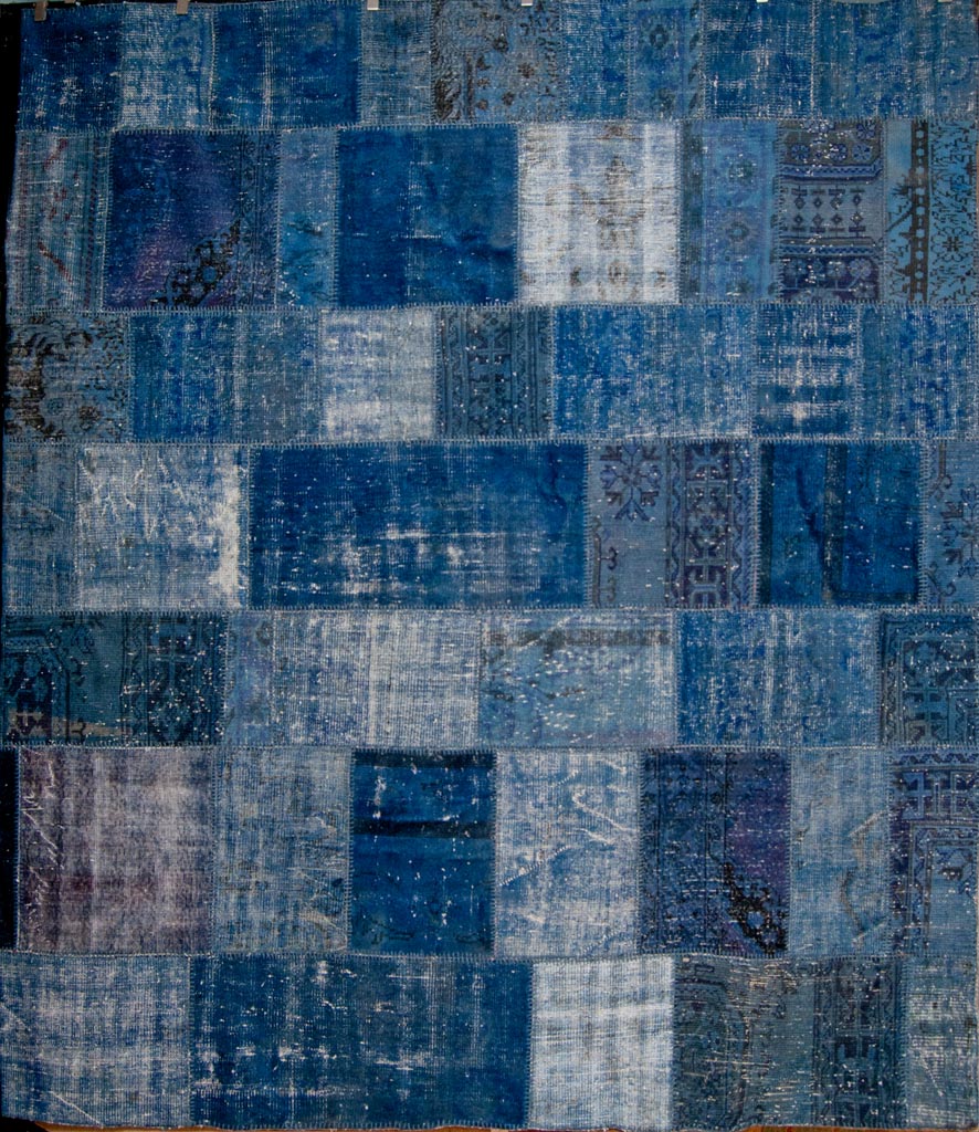 Isfahan Distressed-Rustic Patchwork Rug-Red & Blue-120x170cm-RUG203/170