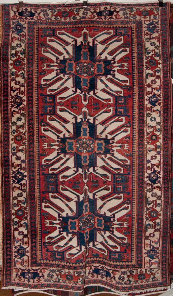 Rare Antique Eagle Heriz Persian Rug
