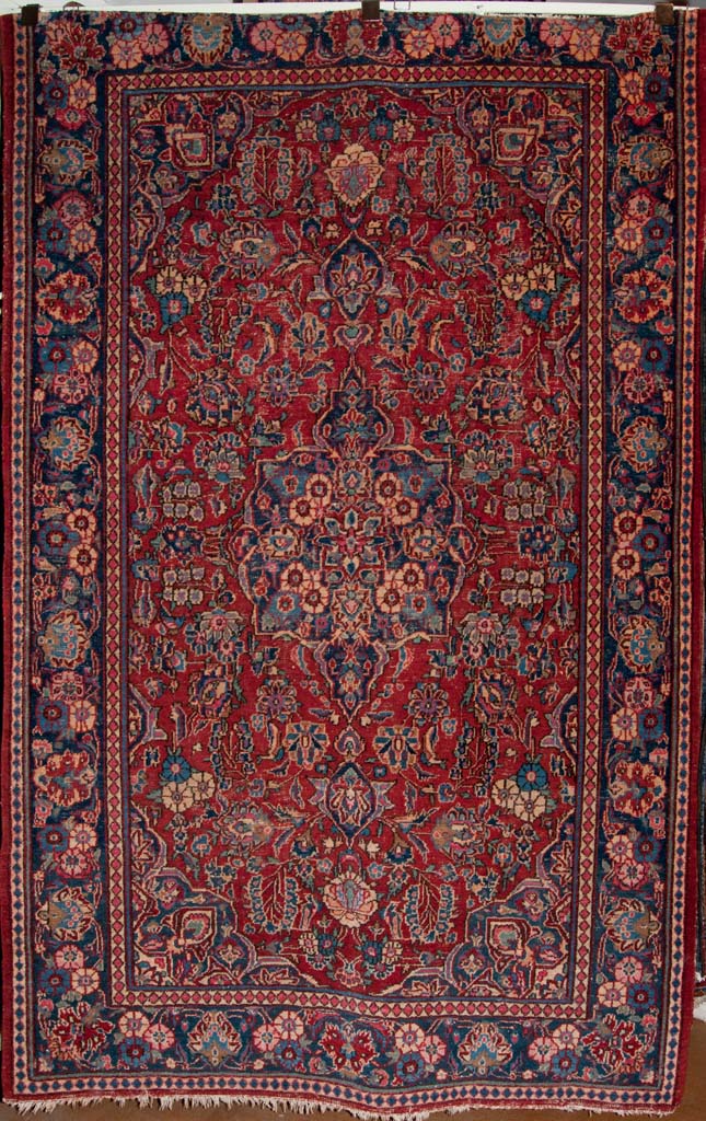 Kashan Antique Silk Persian rug