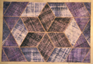 Patchwork Vintage Rug -(Purple Star)