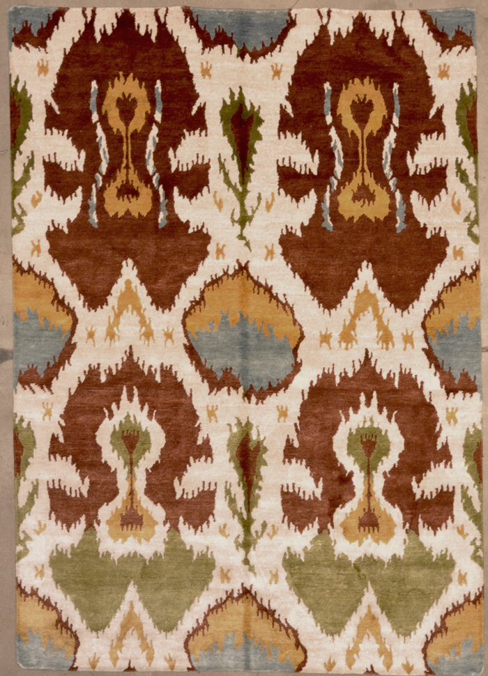 Silk Ikat rugs and more oriental carpet 28190-1