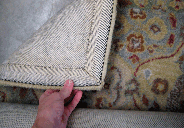 How to apply glue and backing to the tufted rug 