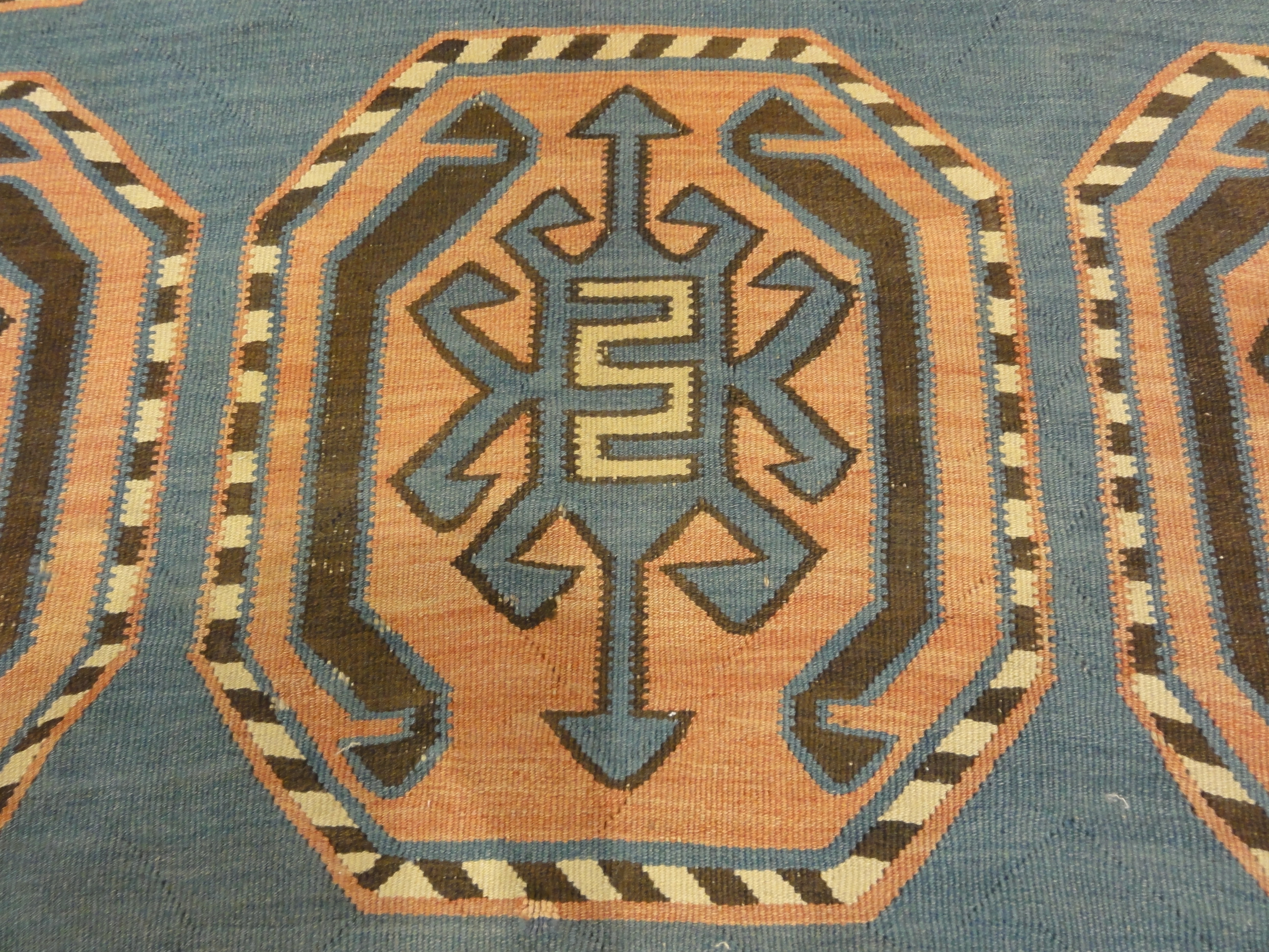 Antique Caucasian Avar Kelim Rug with Dragon and Phoenix