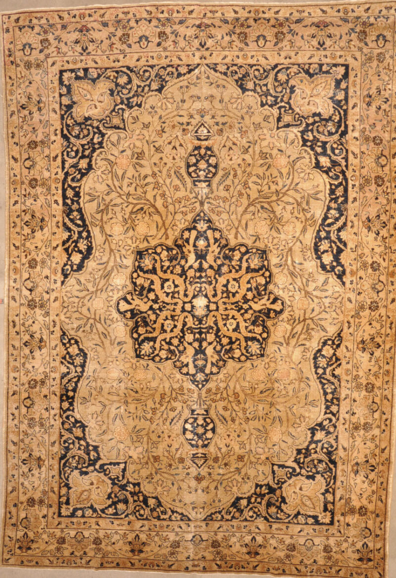 Antique Tabriz rugs are distinguished by their excellent weave and by their remarkable adherence to the classical traditions of antique Persian rug design.