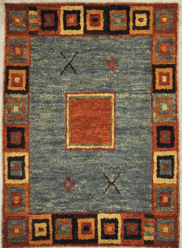 Fine colorful Scandinavian design rug