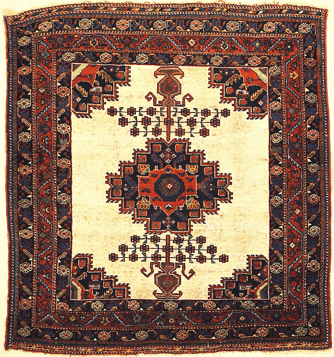 Rare Antique Persian Afshar Rug. A piece of genuine handwoven carpet art. Sold by Santa Barbara Design Center, Rugs and More.