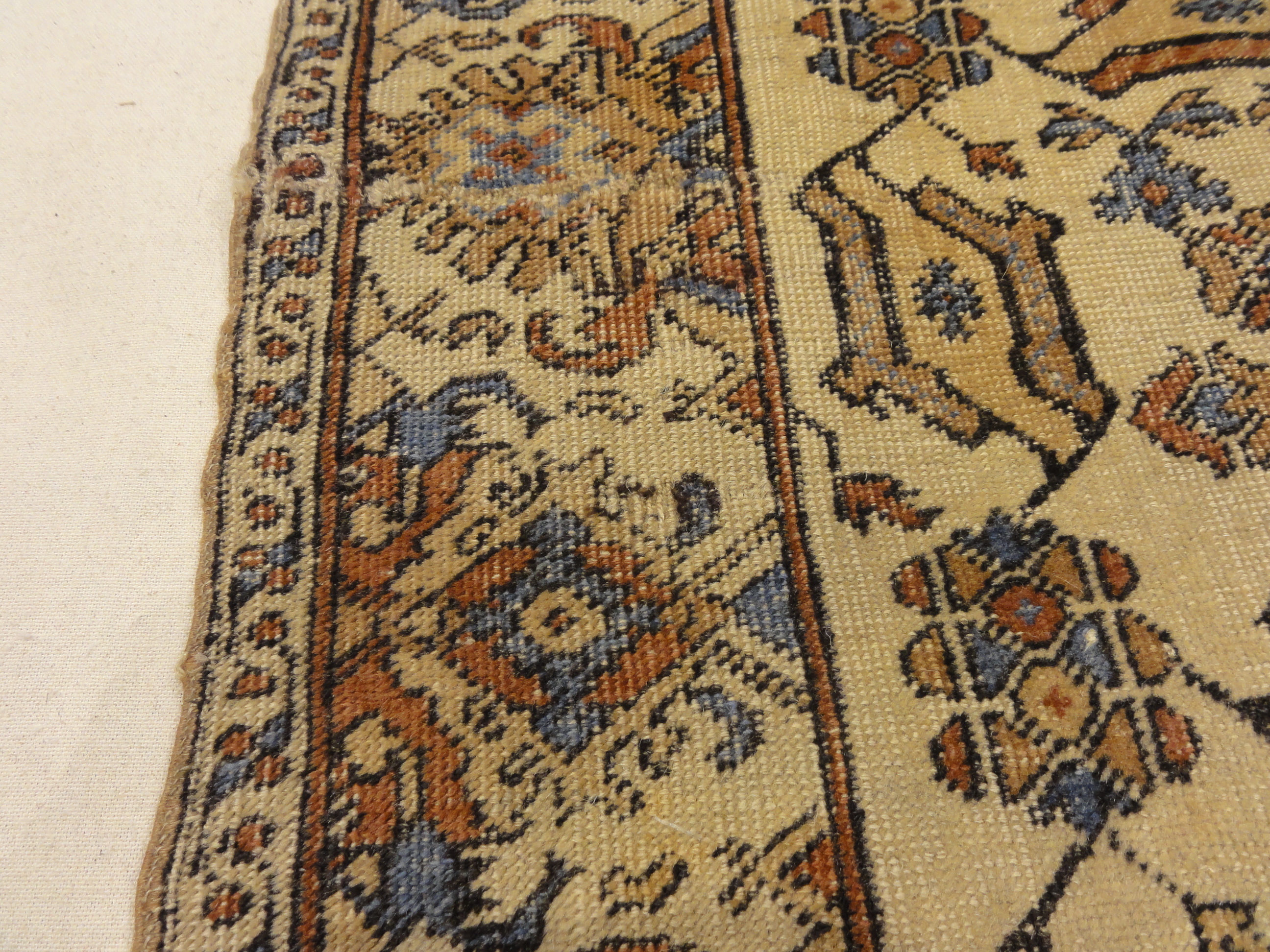 Very Rare Antique Selendi Bird Turkish Oushak. A piece of genuine woven carpet art sold by Santa Barbara Design Center Rugs and More.