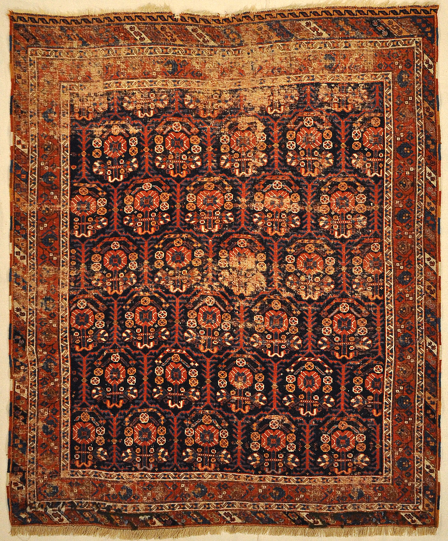 Antique Handwoven Persian Afshar Botteh Rug
