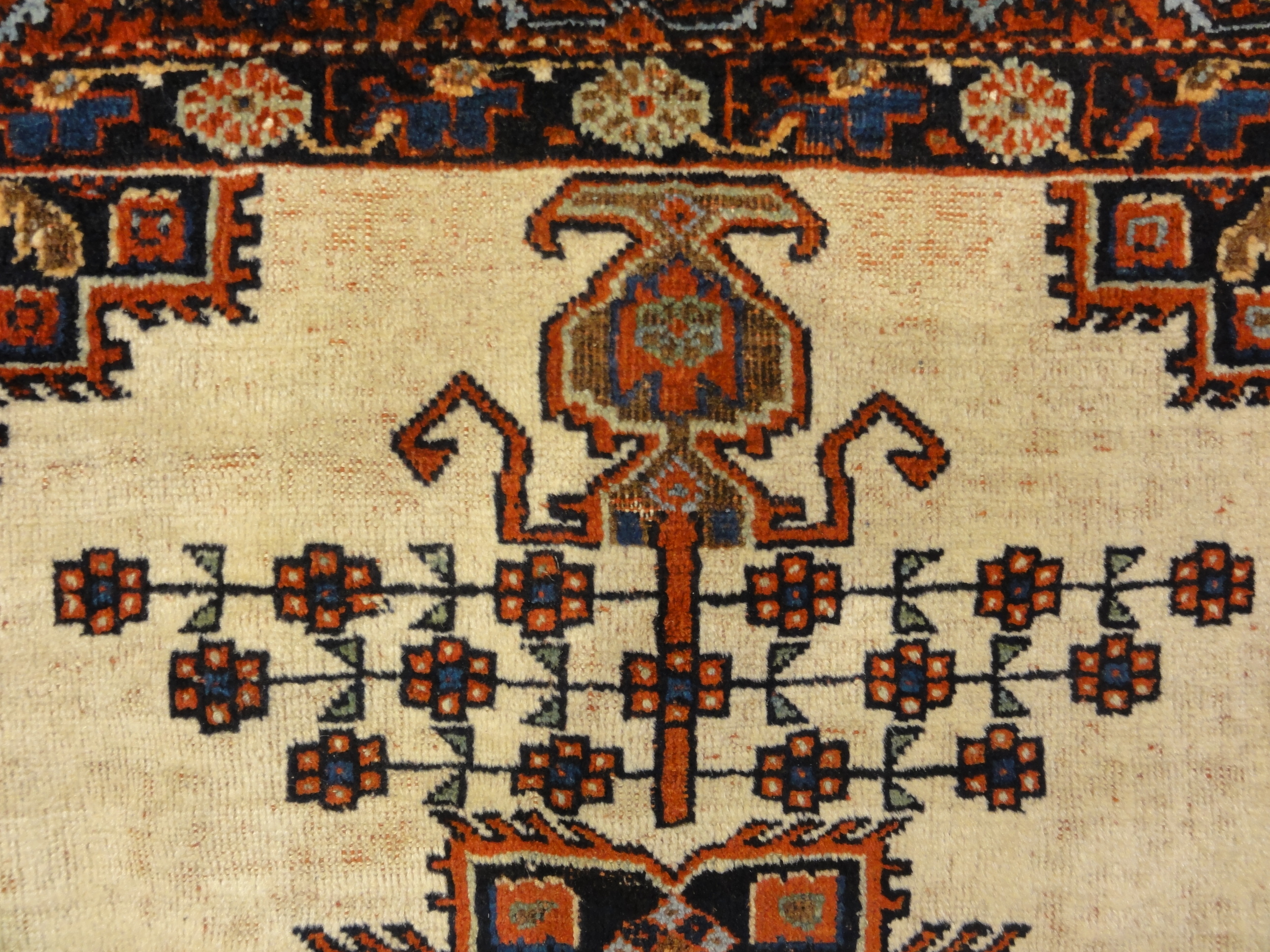 A Rare Antique Persian Afshar Rug. A piece of genuine handwoven carpet art. Sold by Santa Barbara Design Center, Rugs and More.
