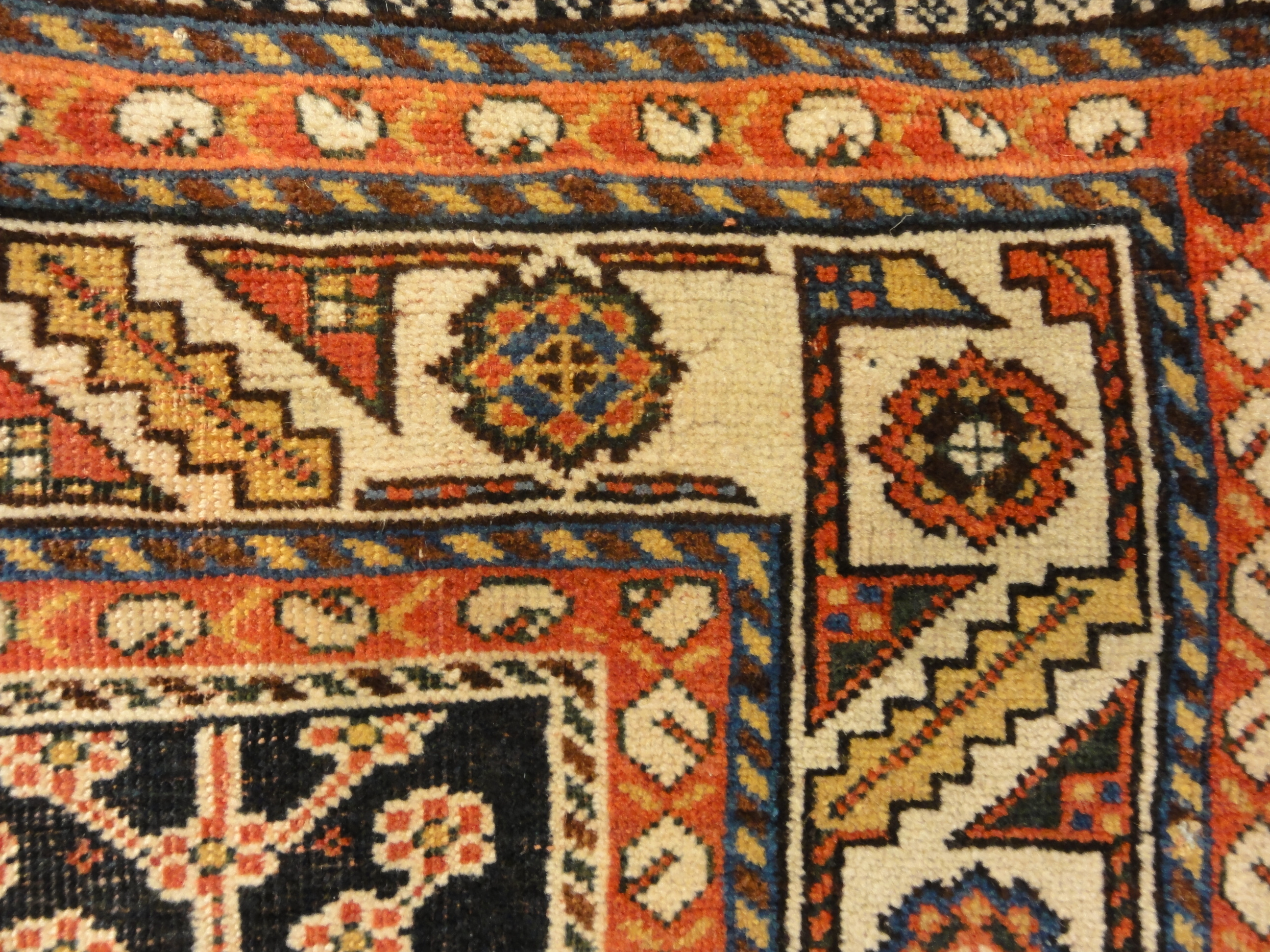 Antique Persian Qashqai 19th Century Rug Genuine Authentic Intricate Woven Carpet Art Santa Barbara Design Center Rugs and More