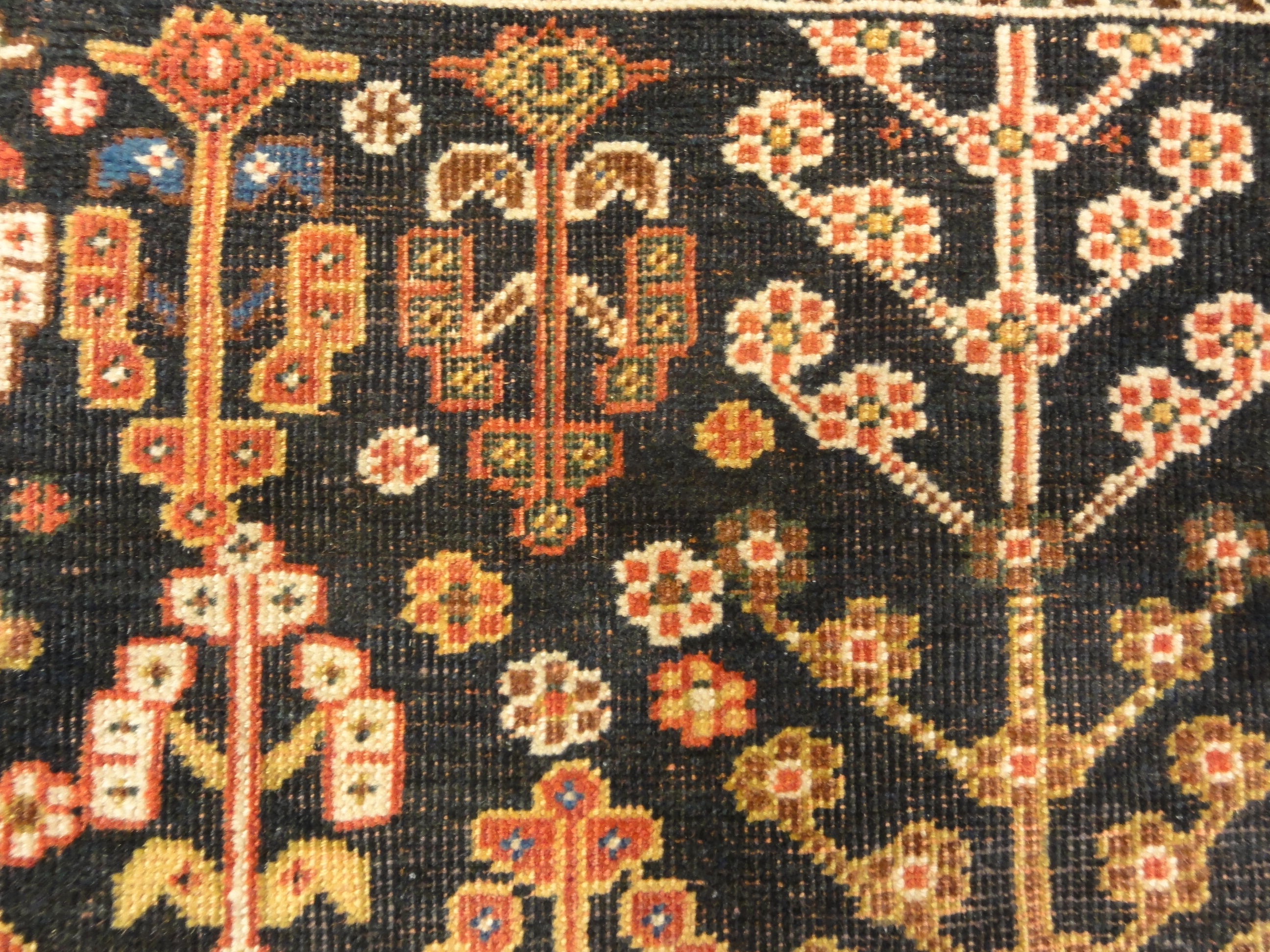 Antique Persian Qashqai 19th Century Rug Genuine Authentic Intricate Woven Carpet Art Santa Barbara Design Center Rugs and More