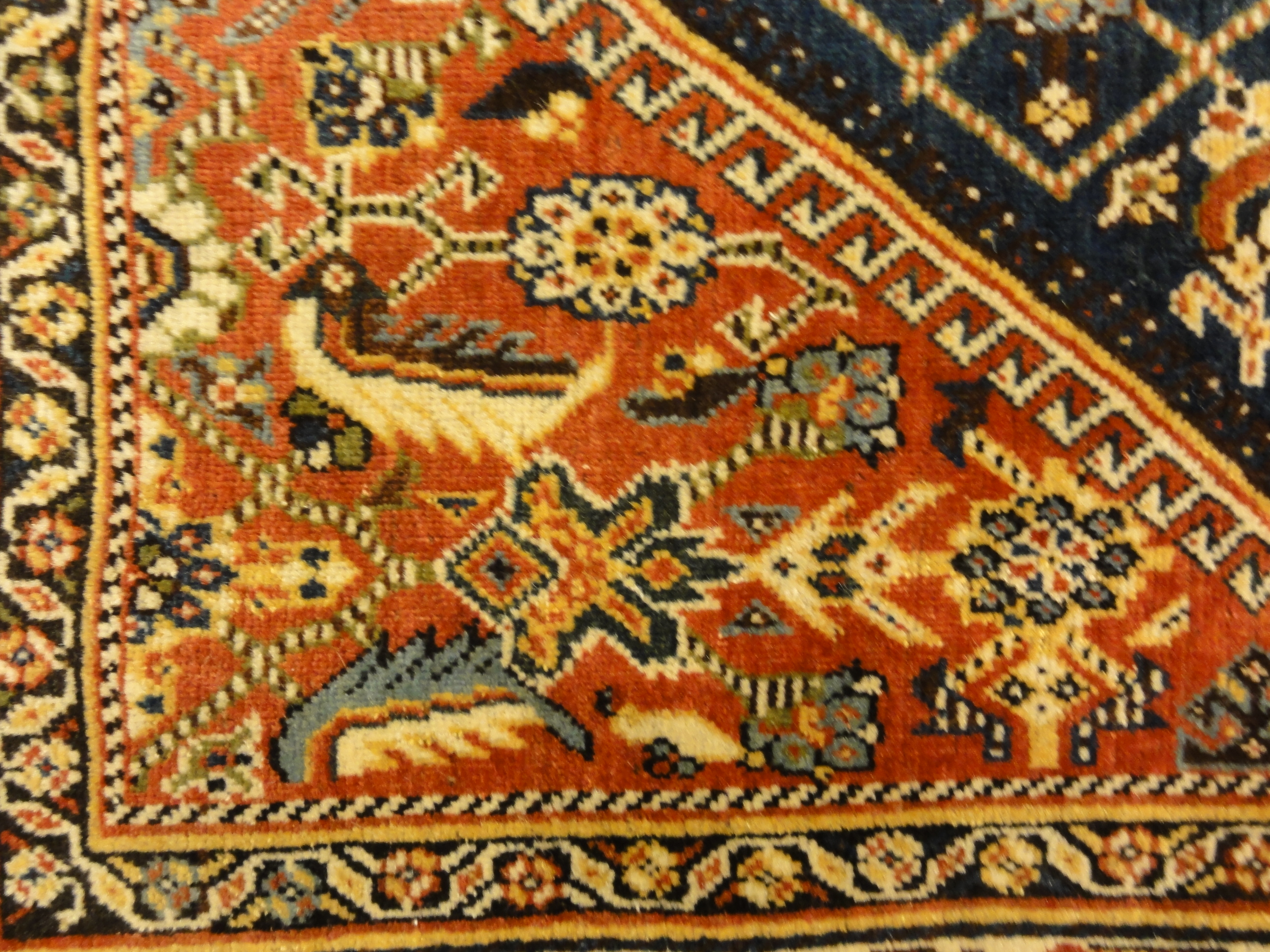 Antique Persian Qashqai Rug in Perfect Condition Genuine Authentic Woven Carpet Art Santa Barbara Design Center Rugs and More