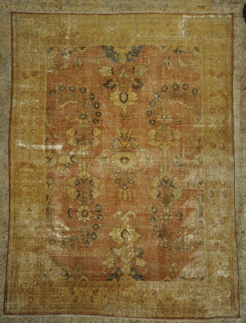 Beautiful Antique Beige Persian Tabriz Rug Genuine Woven Carpet Art Intricate Authentic Santa Barbara Design Center Rugs and More