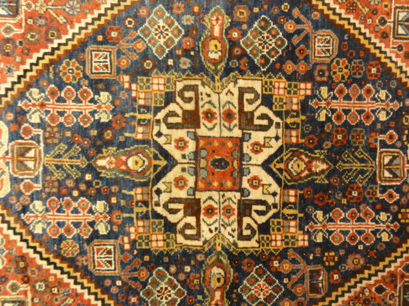 Antique Persian Qashgai Woven Circa 1890 Genuine Authentic Intricate Woven Carpet Art Santa Barbara Design Center Rugs and More