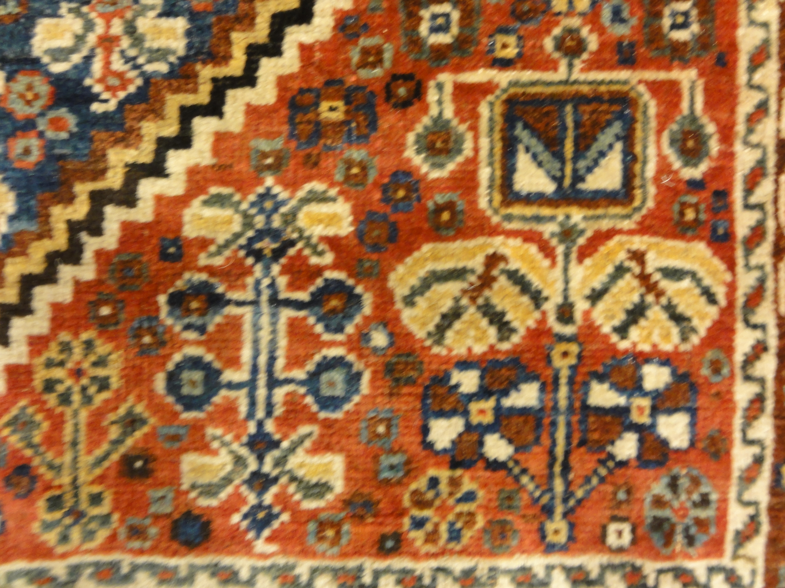 Antique Persian Qashgai Woven Circa 1890 Genuine Authentic Intricate Woven Carpet Art Santa Barbara Design Center Rugs and More