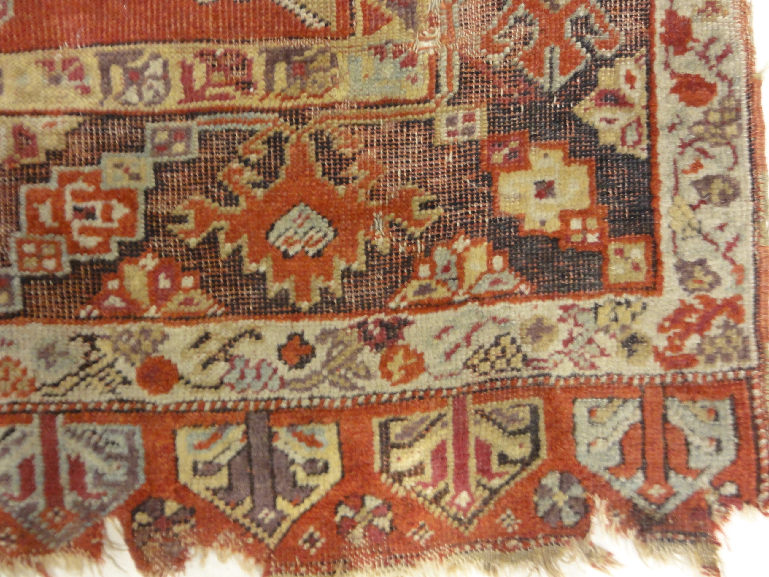 Antique Turkish Handwoven Mugur Rug Genuine Authentic Intricate Woven Carpet Art Santa Barbara Design Center Rugs and More
