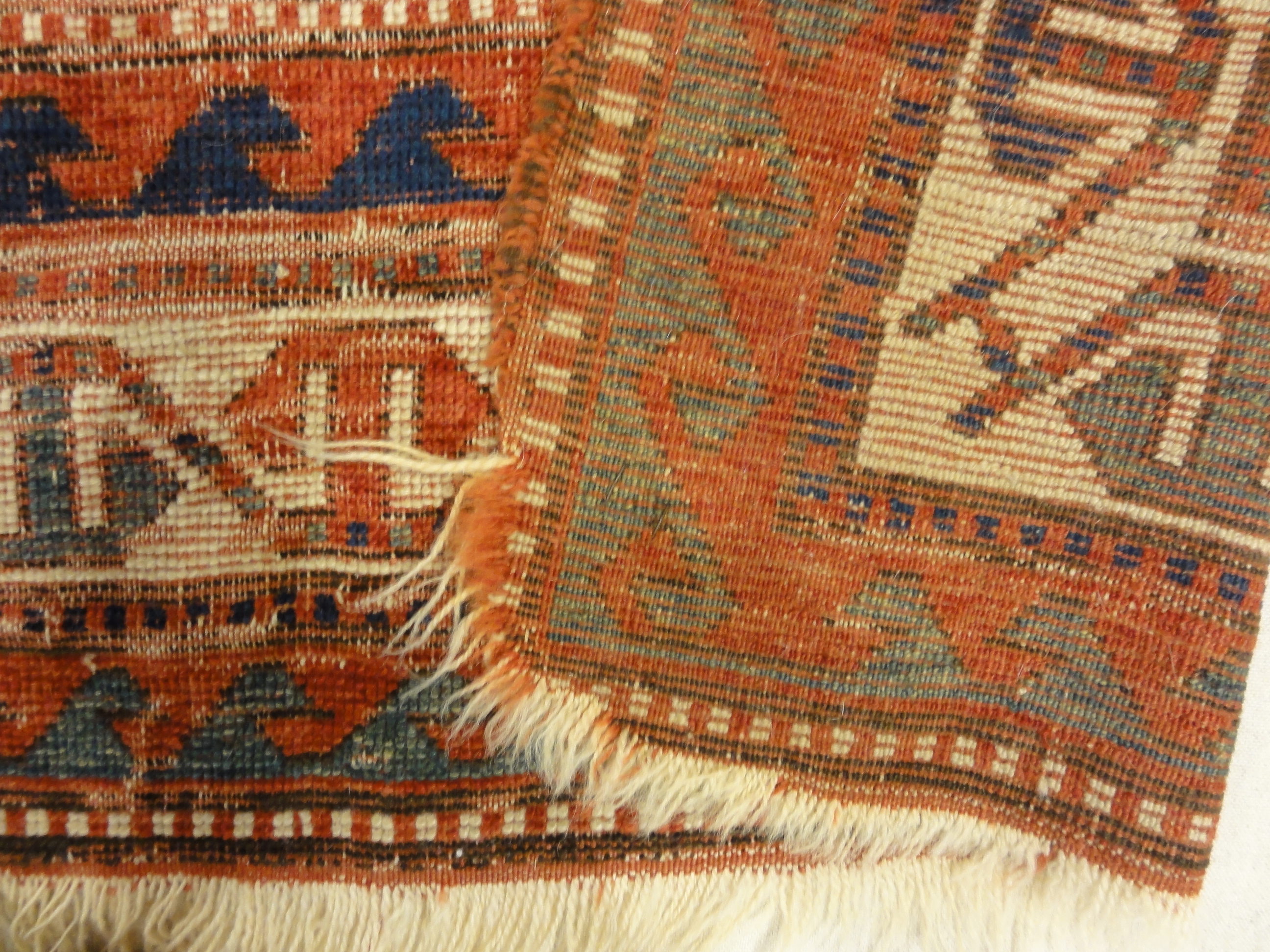 Antique Caucasian Fachralo Kazak Preyer Rug