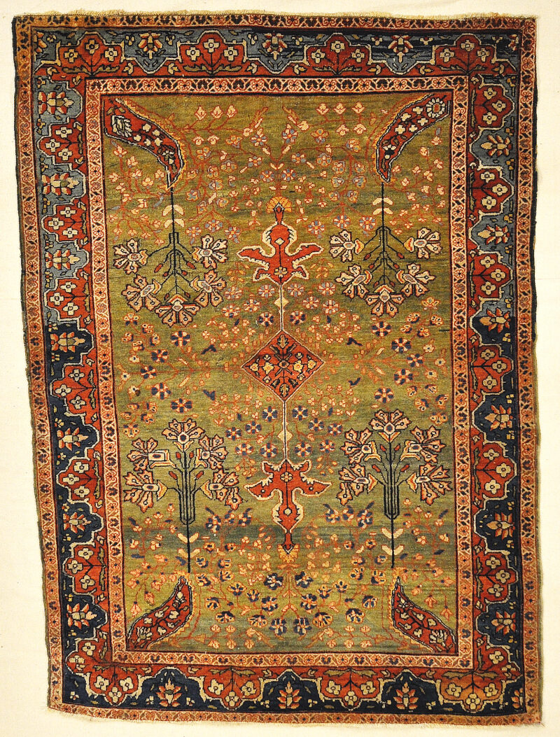 Antique Sarouk Farahan Woven Circa 1880 Genuine Authentic Intricate Design Carpet Art Santa Barbara Design Center Rugs and More