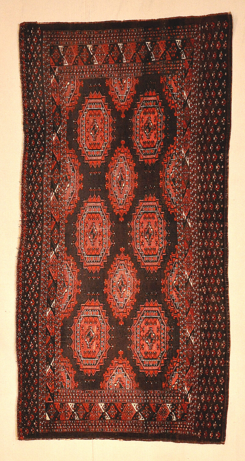 Antique Salor Juval Turkoman Wool Made in Turkestan Genuine Authentic Woven Carpet Art Santa Barbara Design Center Rugs and More