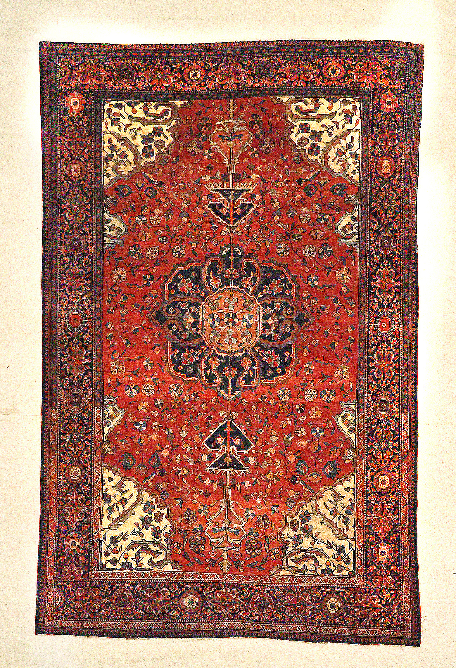 Fine Antique Persian Farahan Kork Wool Authentic Intricate Genuine Woven Carpet Art Santa Barbara Design Center Rugs and More
