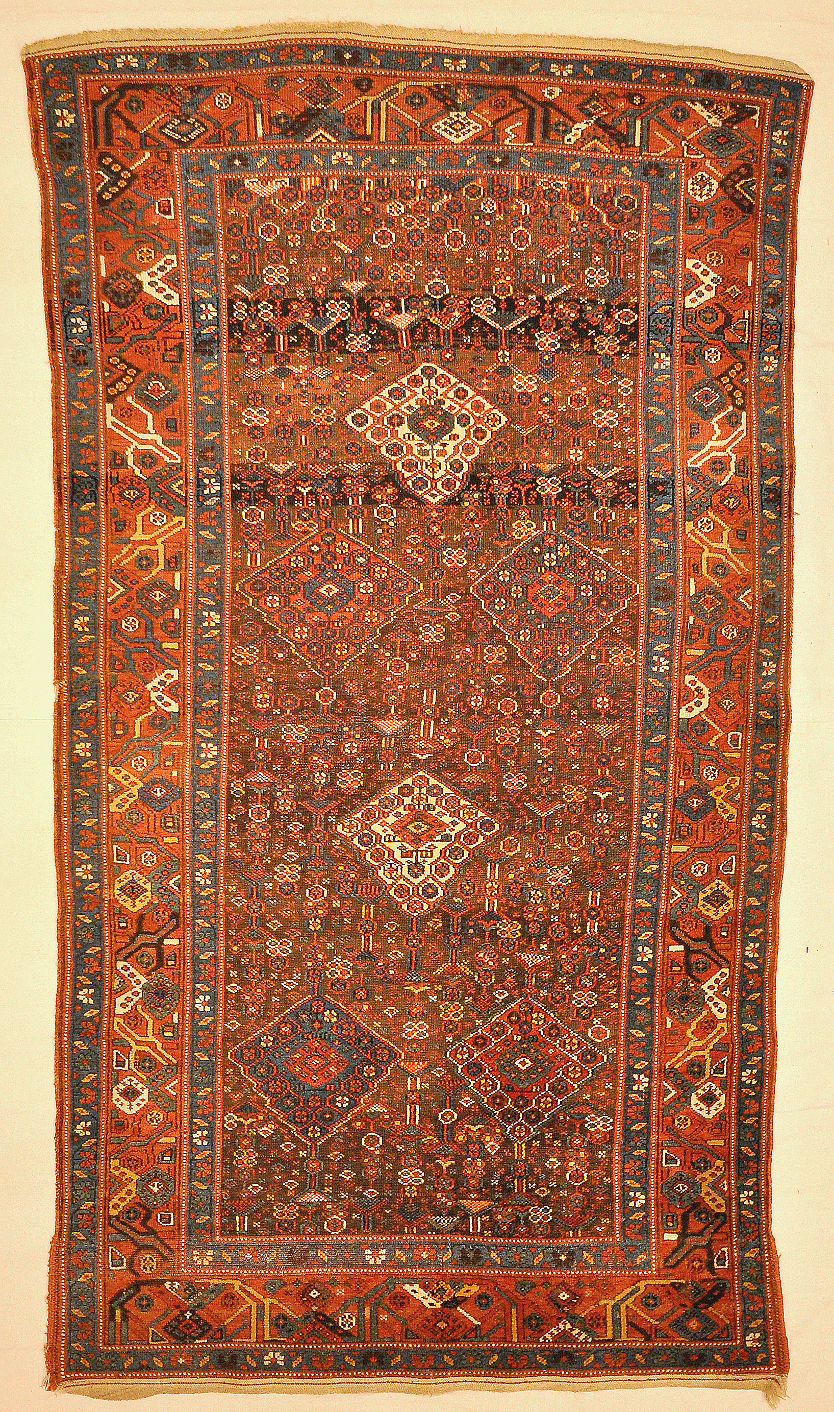 Antique West Persian Kurdish Rug circa 1875 Genuine Authentic Intricate Woven Carpet Art Santa Barbara Design Center Rugs and More