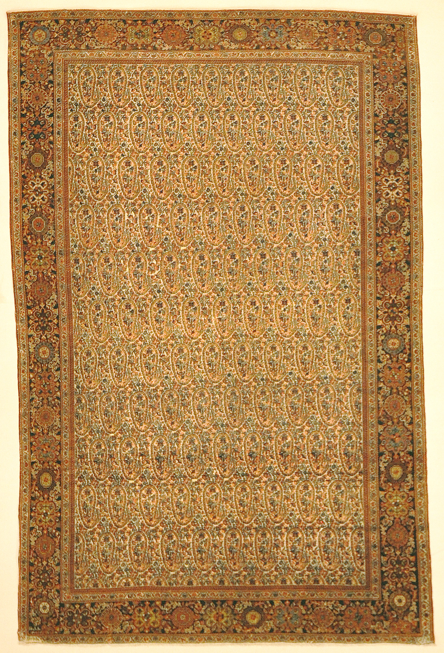 Dated Farahan Botteh (Paisley) Pattern Genuine Woven Carpet Art Authentic Intricate Rug Santa Barbara Design Center Rugs and More
