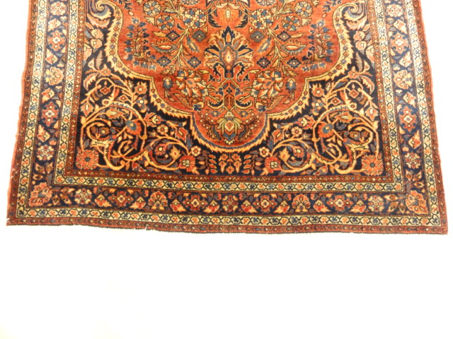 Antique Rare Persian Sarouk Prayer Rug. Genuine woven carpet art. Authentic and intricate design. Santa Barbara Design Center