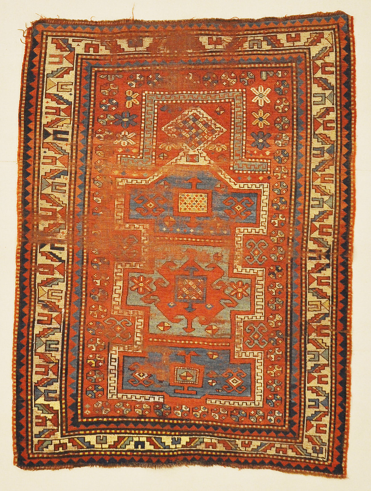 Antique Fachralo Kazak Rare Prayer Rug from Caucasus Genuine Woven Carpet Art Authentic Santa Barbara Design Center Rugs and More