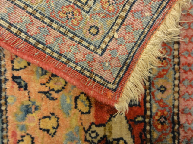 Antique Dabir Kashan. The finest hand-knotted and natural dyed fibers. Tree of life. Rugs & More Santa Barbara Design Center