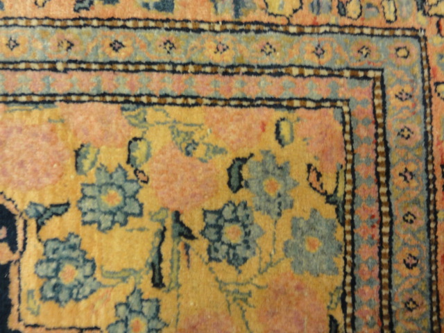 Antique Dabir Kashan. The finest hand-knotted and natural dyed fibers. Tree of life. Rugs & More Santa Barbara Design Center