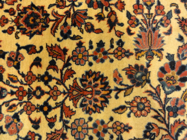 Antique Persian Wool Kashan Kork circa 19th Century