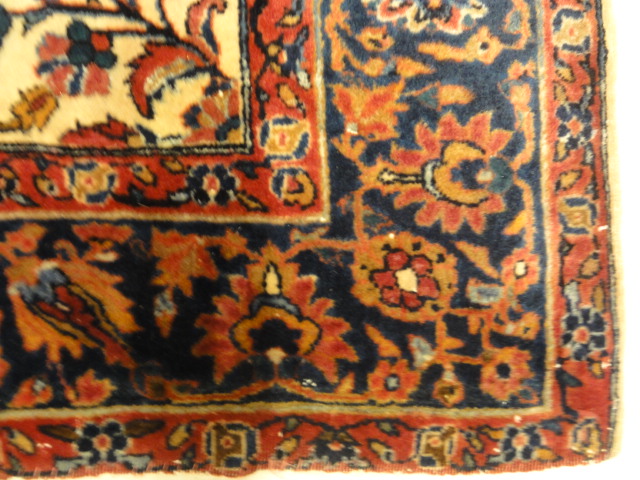Antique Persian Wool Kashan Kork circa 19th Century