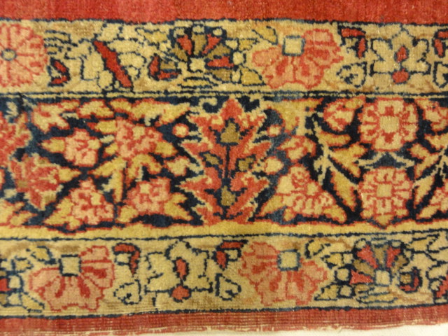 Antique Persian Kerman Ravar Rug: 1001 Flowers