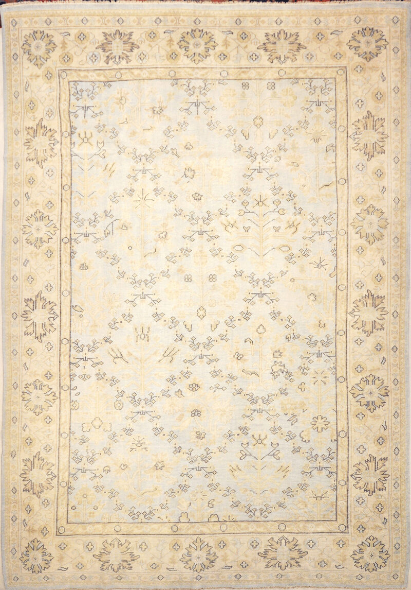 Montecito Oushak Rug 30307. A piece of genuine authentic woven art woven by Ziegler and Company and sold by Santa Barbara Design Center, Rugs and More.