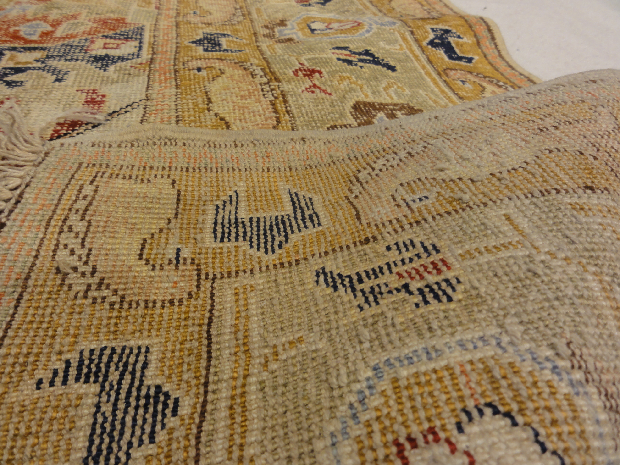 Classical Silk Collectible Caucasian Kayran in Great Condition. A piece of genuine, woven carpet art sold by Santa Barbara Design Center.