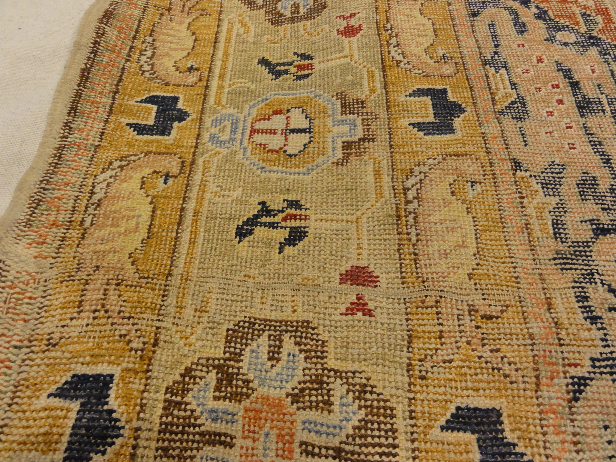 Classical Silk Collectible Caucasian Kayran in Great Condition. A piece of genuine, woven carpet art sold by Santa Barbara Design Center.