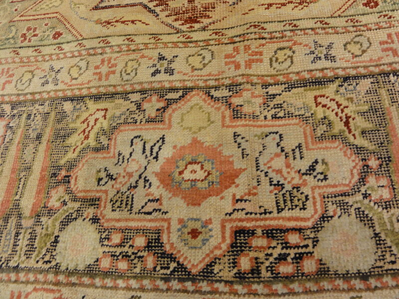 Antique Silk Turkish Kaysari Rug . A piece of genuine, woven carpet art sold by the Santa Barbara Design Center, Rugs and More.