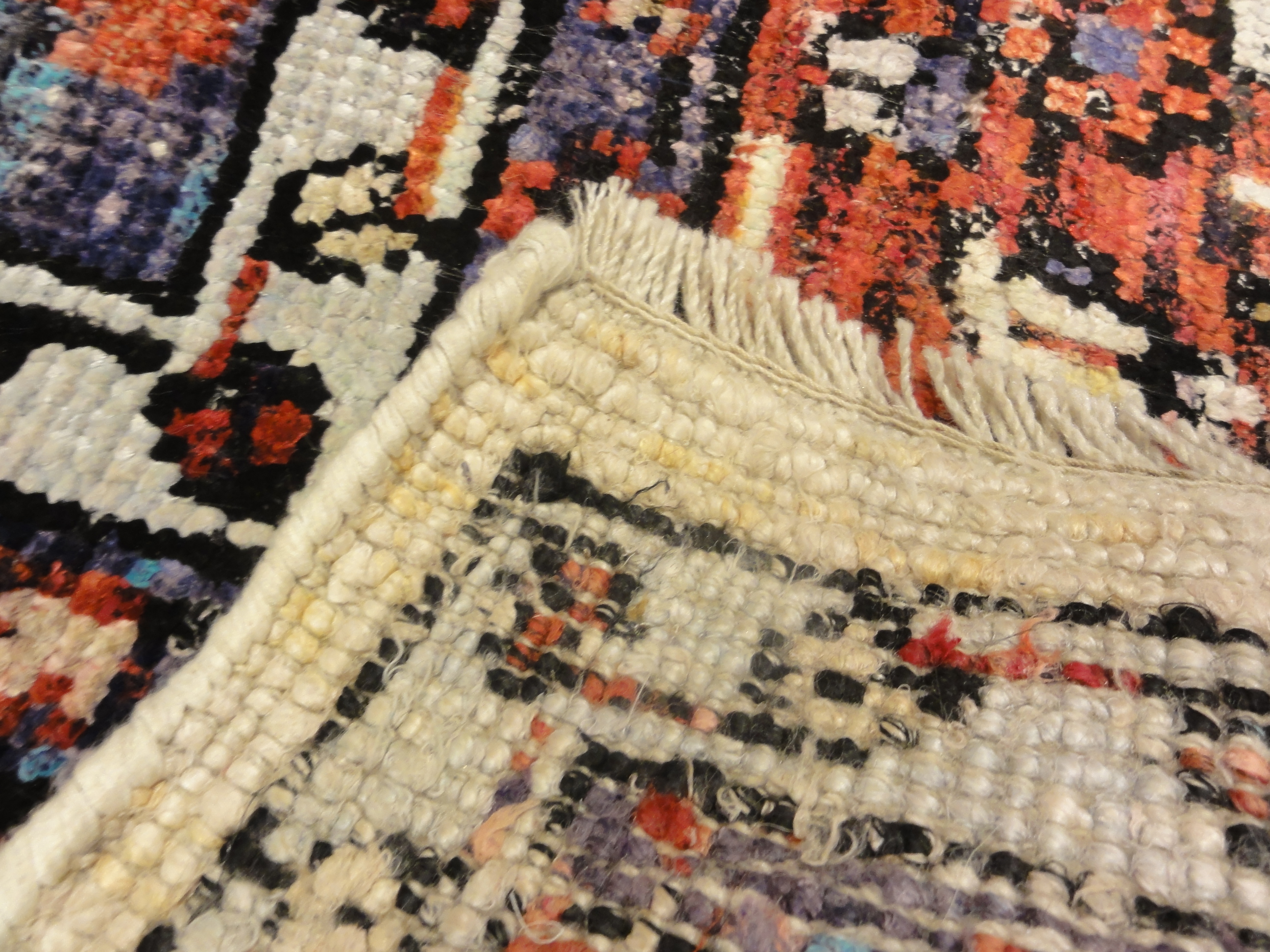 Saree Silk Indian Rug. A piece of genuine woven authentic carpet art sold by Santa Barbara Design Center and Rugs and More.