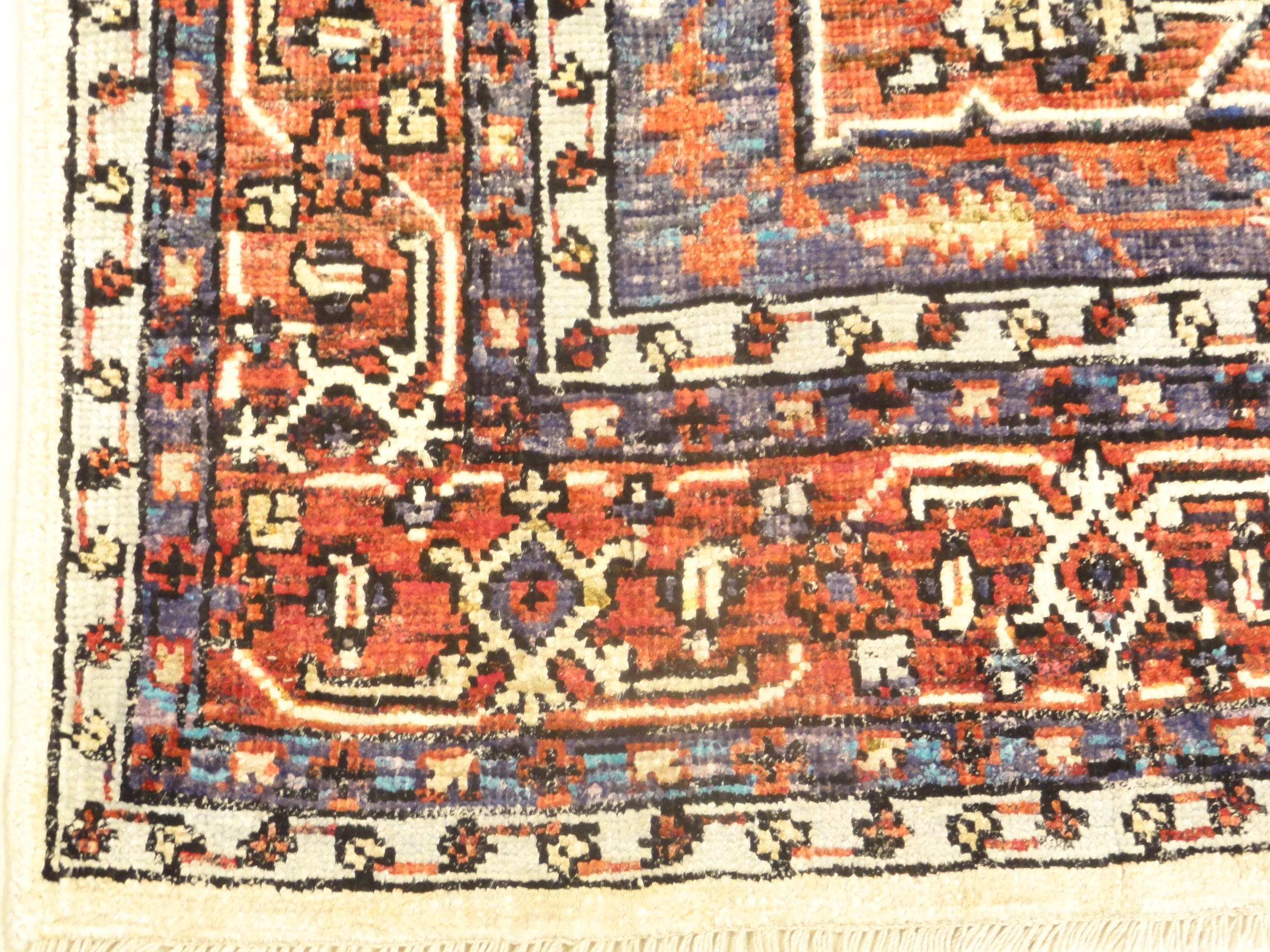 Saree Silk Indian Rug. A piece of genuine woven authentic carpet art sold by Santa Barbara Design Center and Rugs and More.