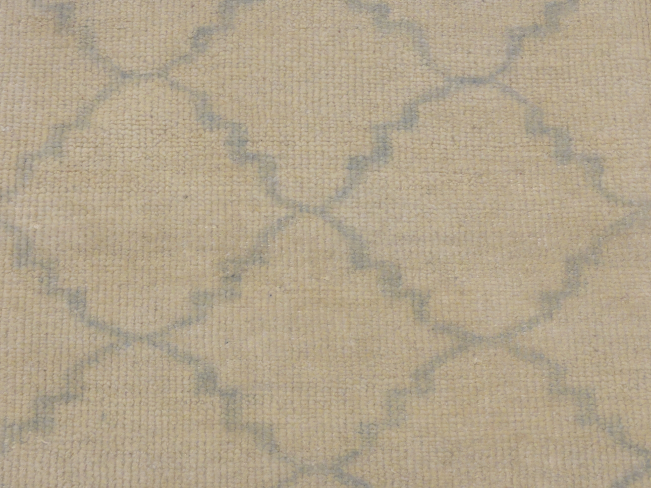 Fine Modern Blue and Beige Trellises Rug. A piece of woven authentic carpet art sold by Santa Barbara Design Center, Rugs and More.
