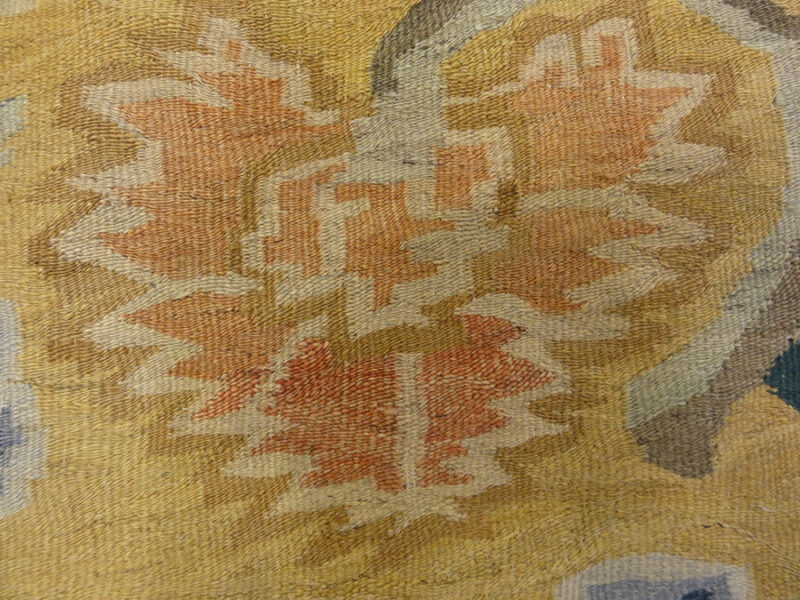 Beautiful Antique Bessarabian Kelim Rug. A piece of genuine authentic woven carpet art sold by Santa Barbara Design Center Rugs and More.