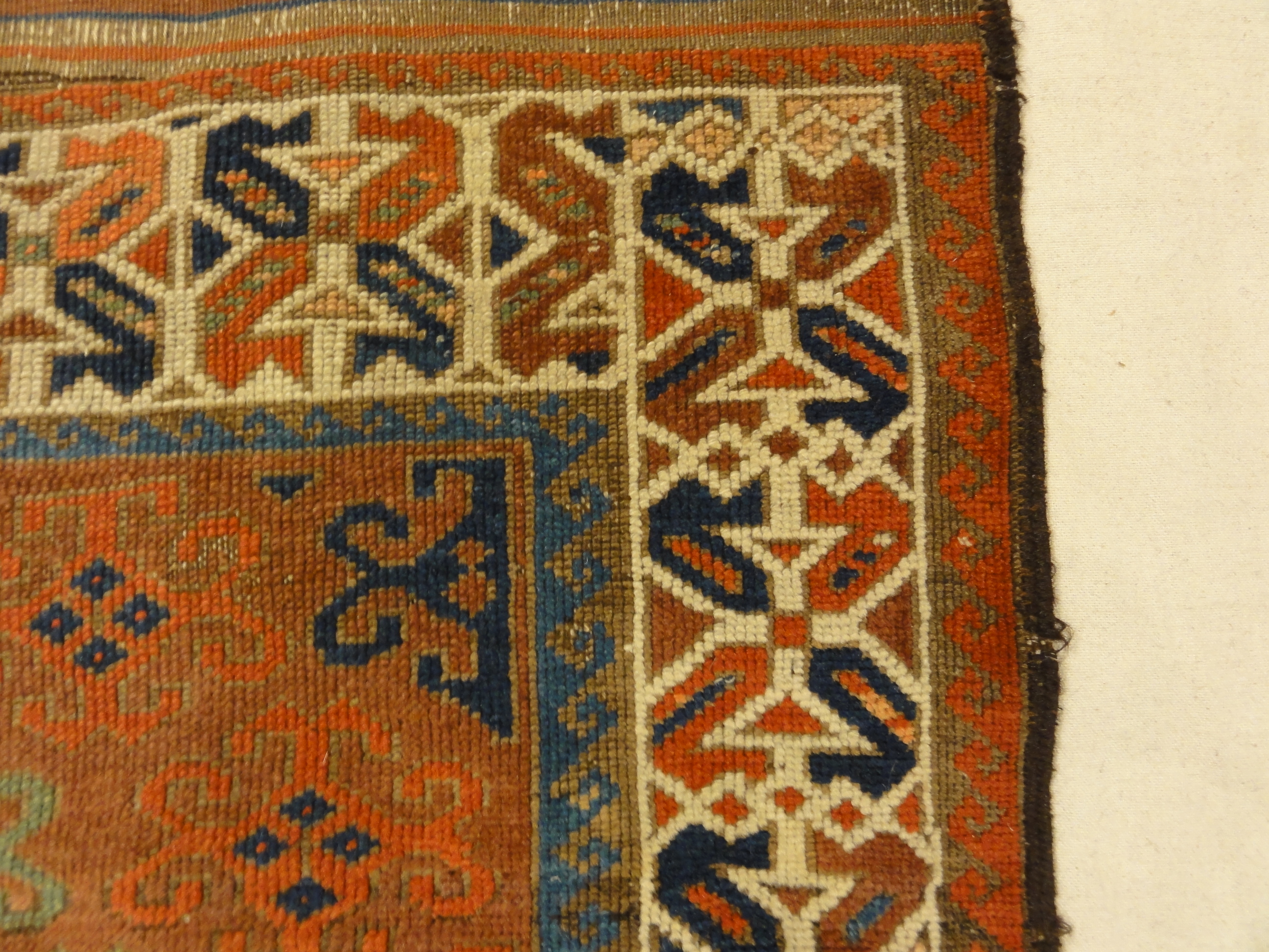 Unique Colorful Circa 1890s Beluch. A piece of genuine authentic woven carpet art sold by Santa Barbara Design Center Rugs and More.