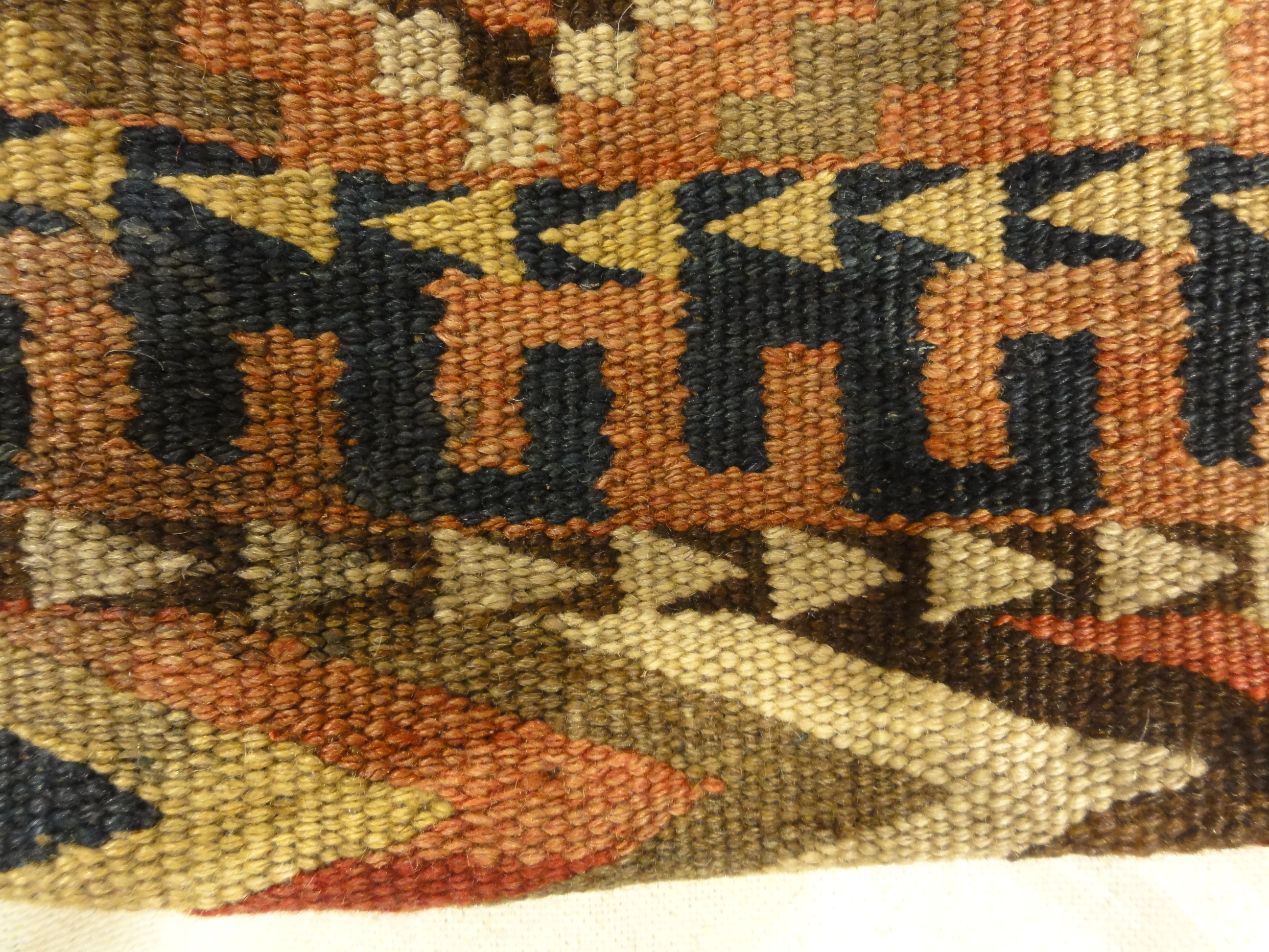 Uzbek Kelim Bag Face Saddle Bag. A piece of authentic genuine antique woven carpet art sold by Santa Barbara Design Center Rugs and More.
