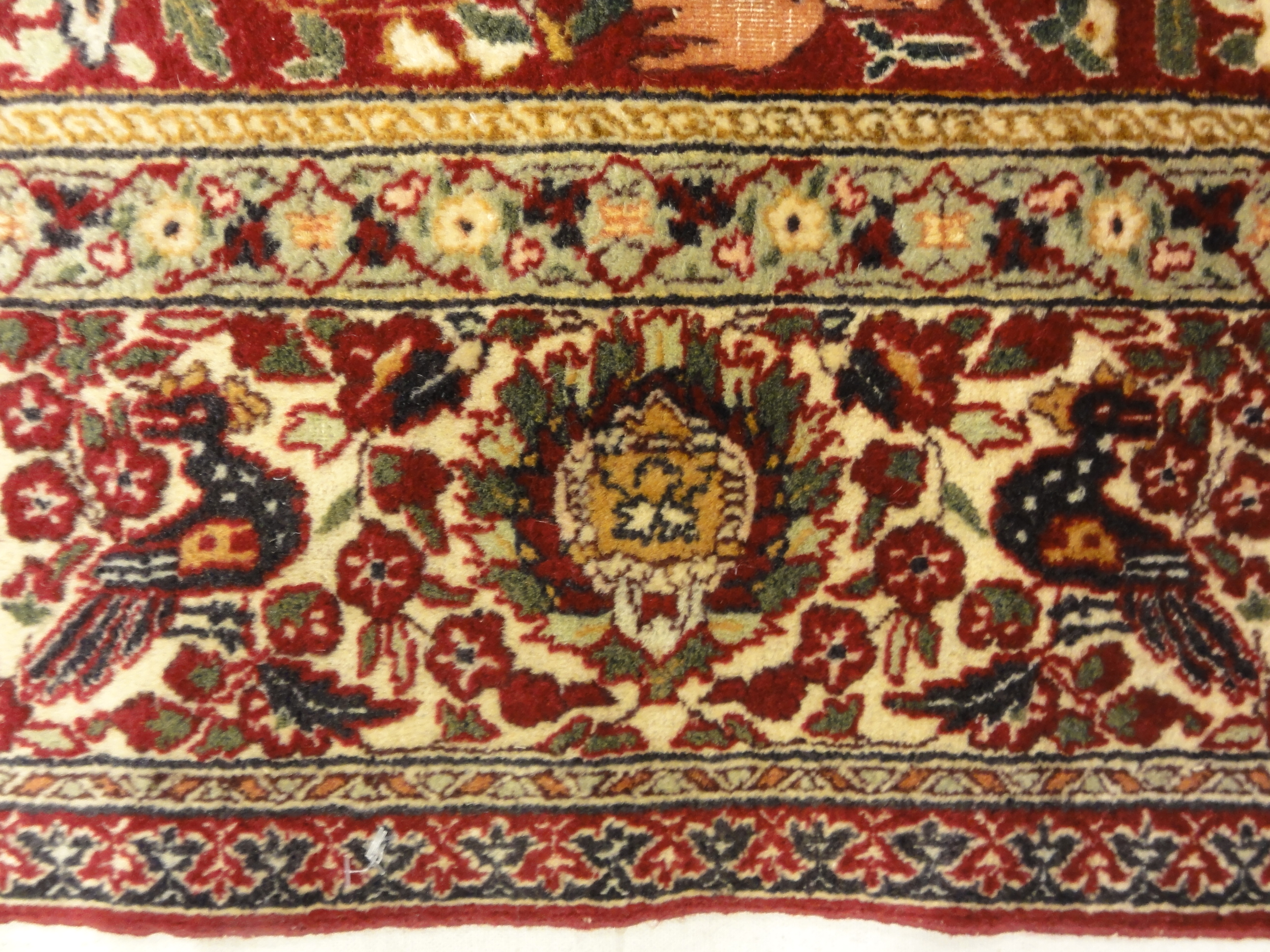 Antique Mughal Indian Emperial Rug. A piece of genuine authentic antique woven carpet art sold by Santa Barbara Design Center, Rugs and More.