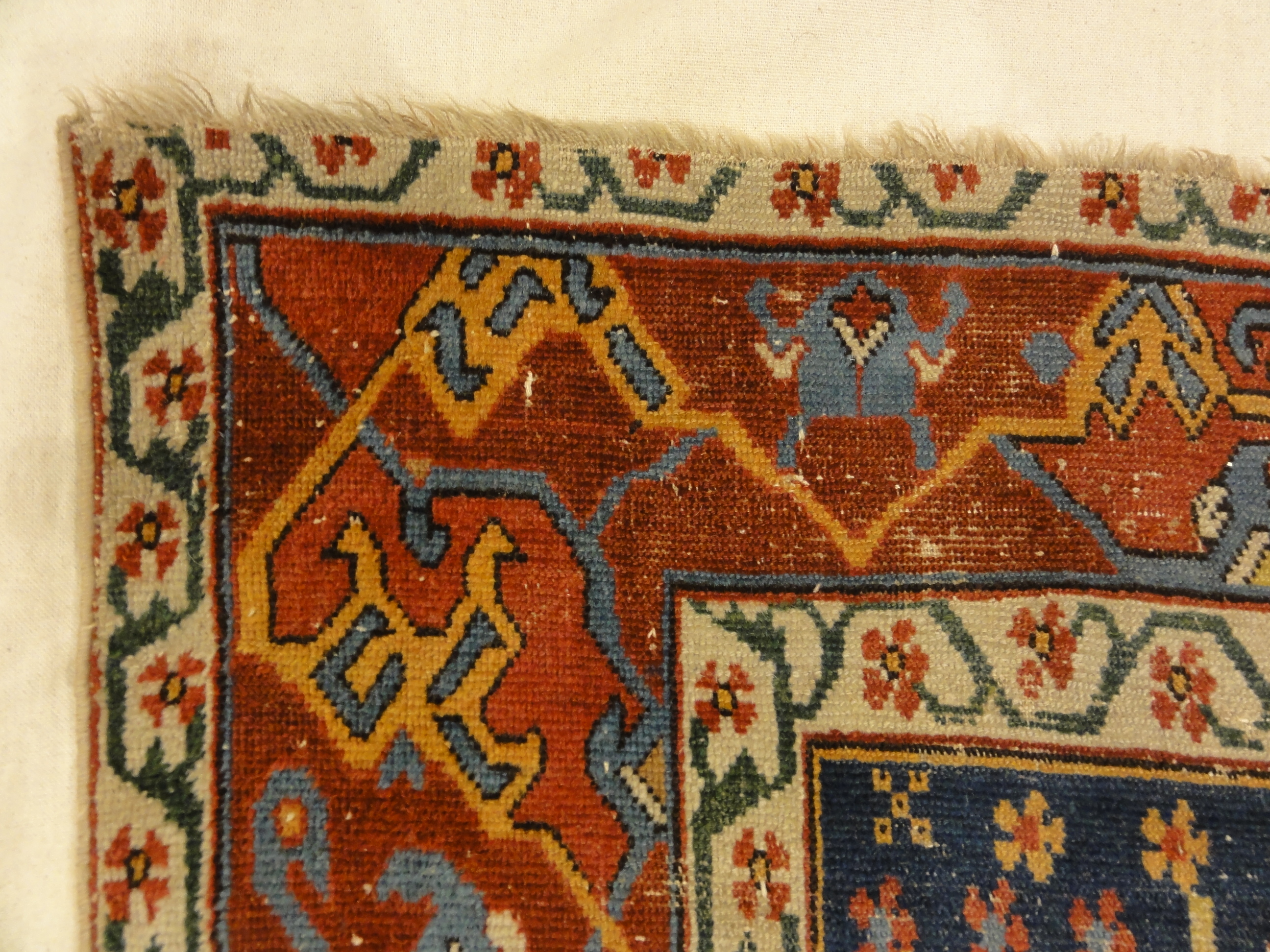 Antique Kurdish Shrub Rug Circa 17th Century A piece of genuine authentic woven carpet art sold by Santa Barbara Design Center Rugs and More.