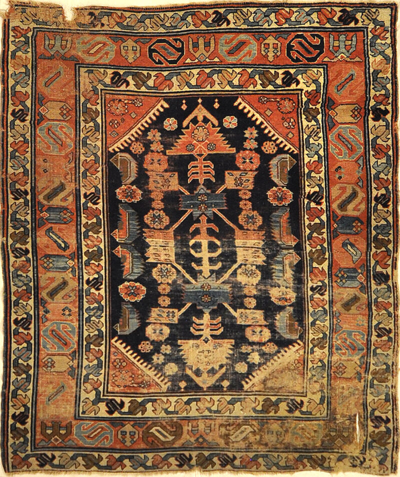 Antique Proto Kurdish Rug Early 19th Century. A piece of genuine authentic woven carpet art sold by Santa Barbara Design Center Rugs and More.