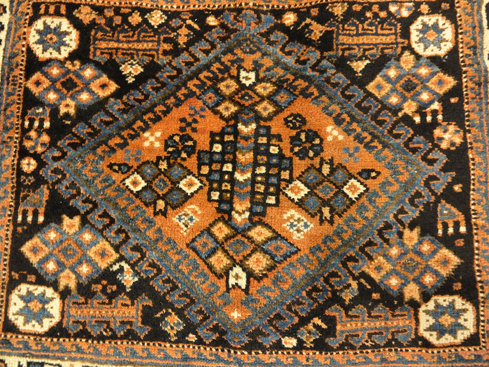 Antique Afshar Bag Circa 1880 Perfect Condition. A piece of genuine authentic antique woven carpet art sold by Santa Barbara Design Center Rugs and More